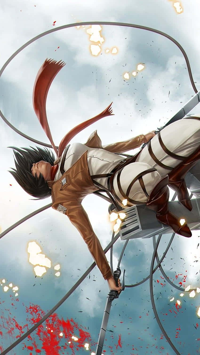 Attack on Titan - Anime Mikasa Ackerman putoaa Taustakuvat