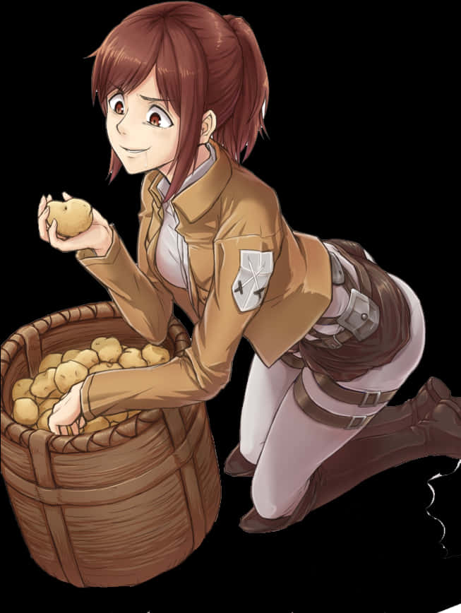 Attack on Titan -hahmo perunoiden kanssa Taustakuvat