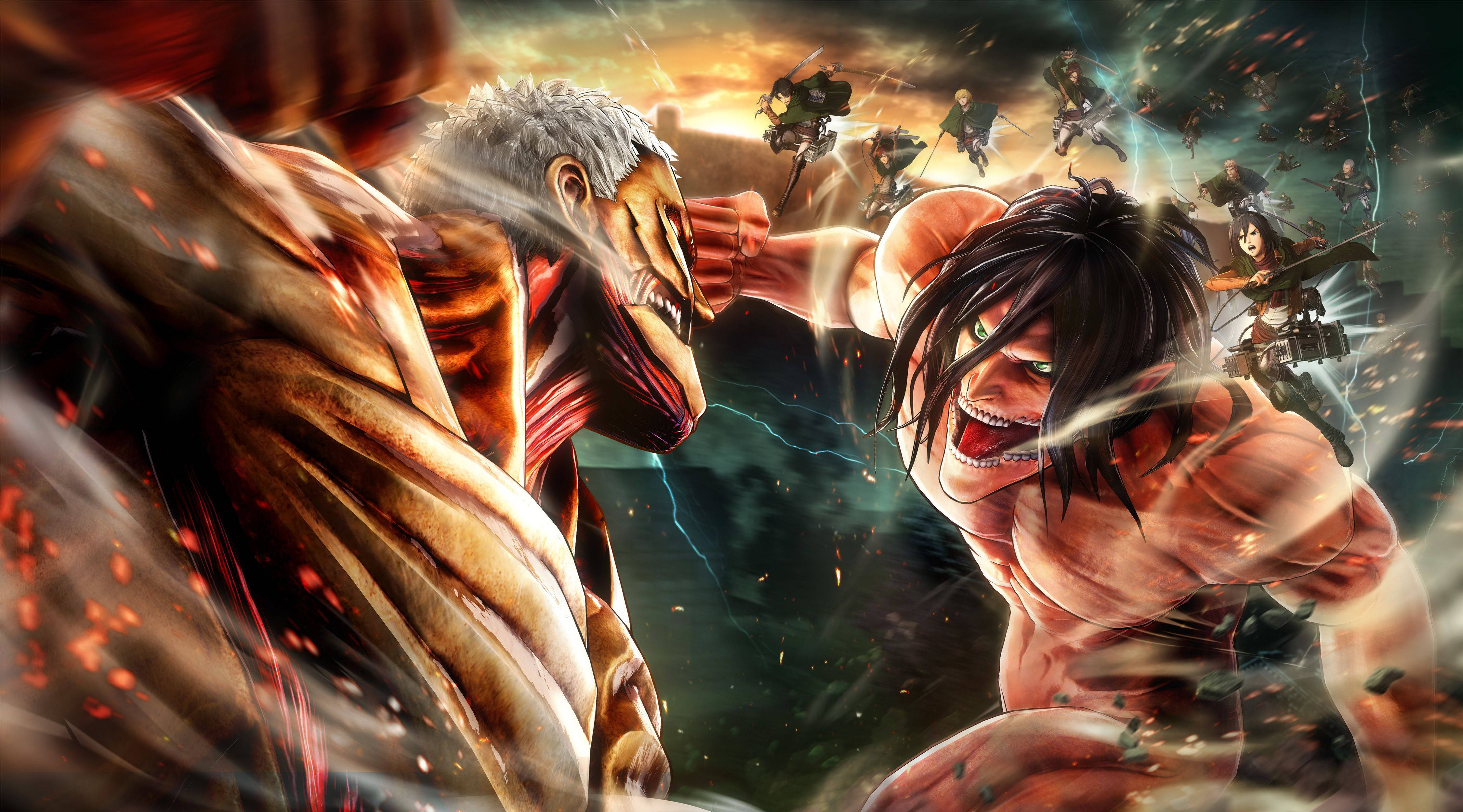 Attack on Titan kausi 4 titaani vastaan titaani Taustakuvat