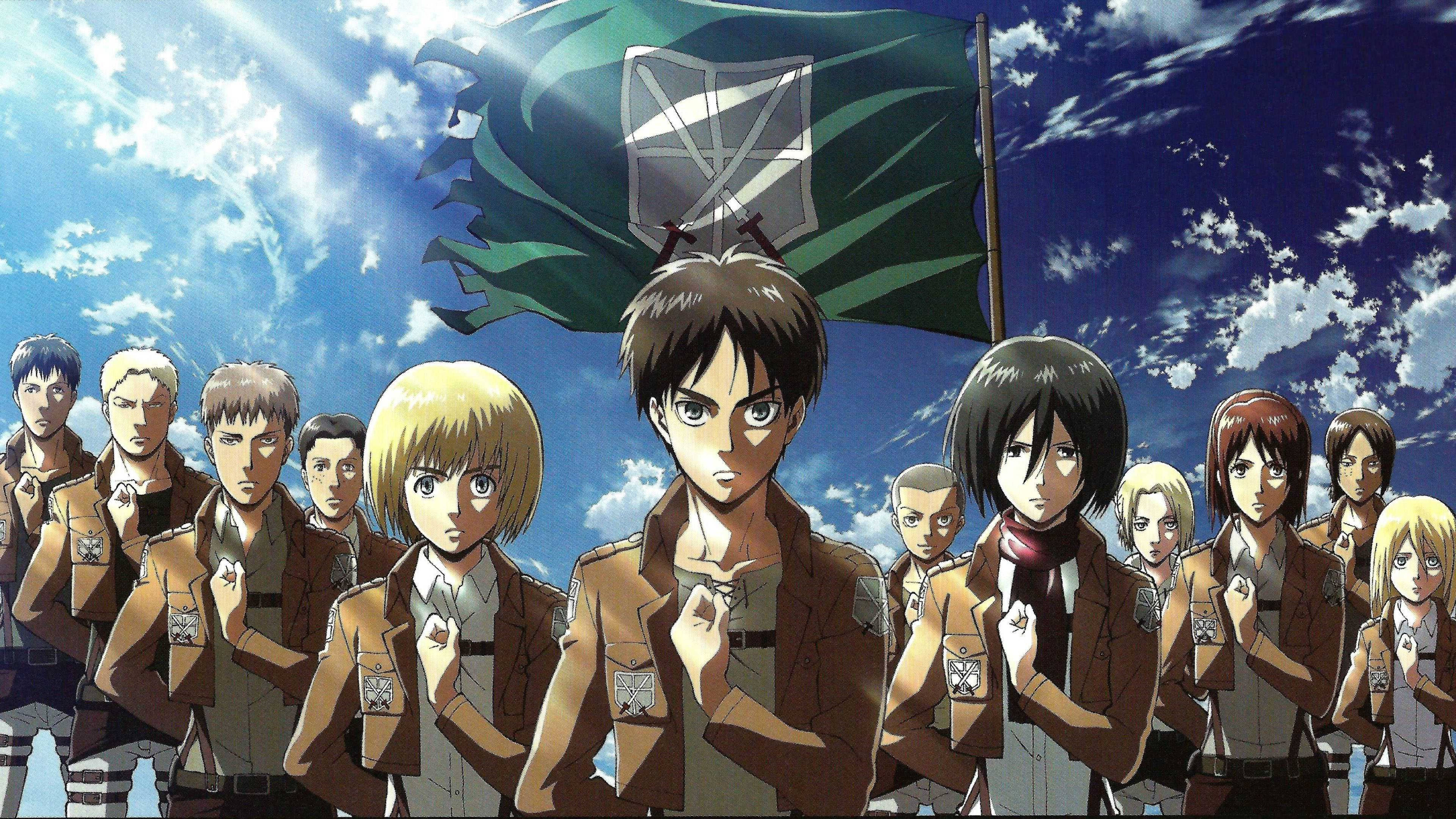 Attack on Titans 4K Anti-Titan-joukkue Taustakuvat