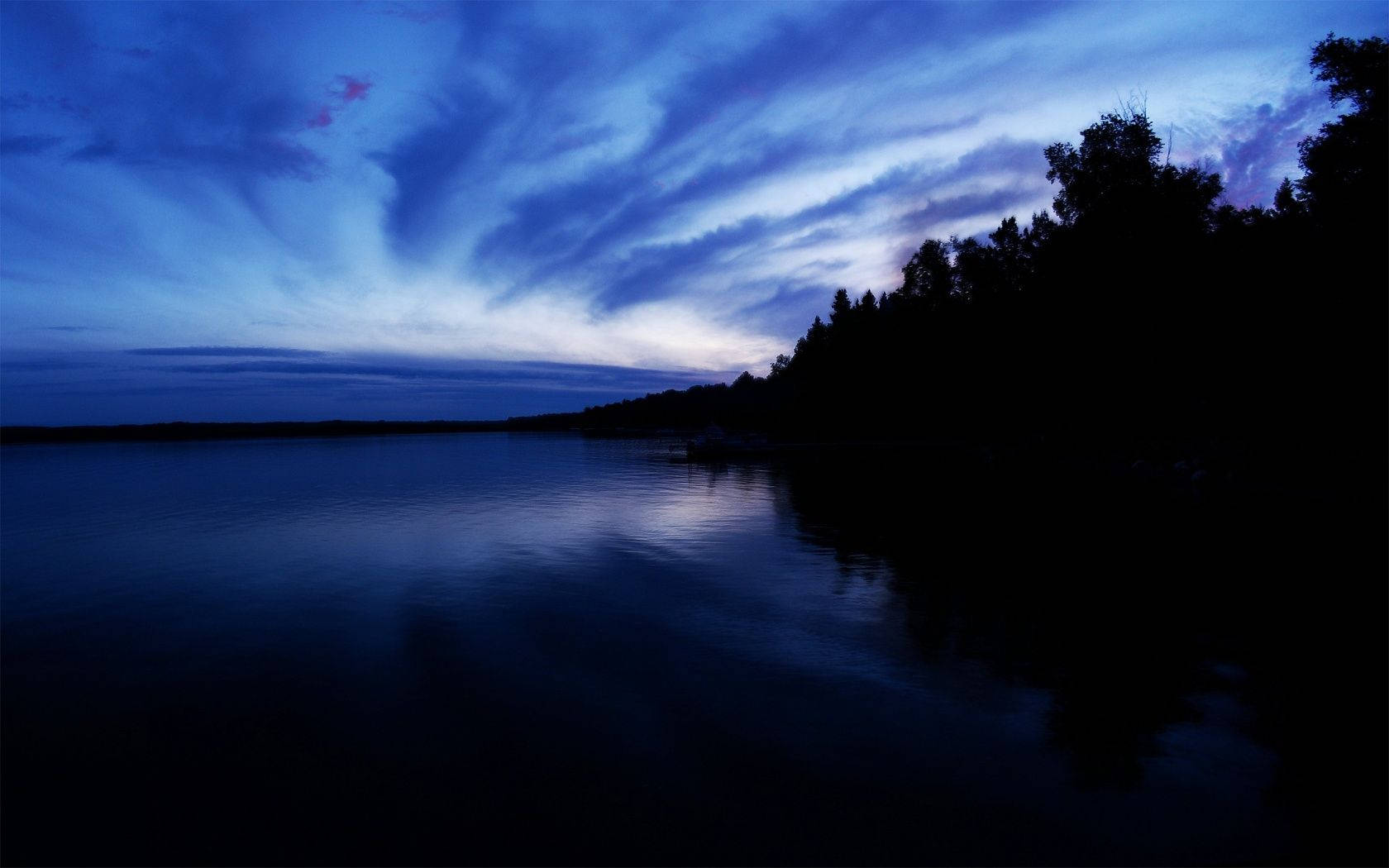 Auringonlasku esteettinen tummansininen HD Taustakuvat