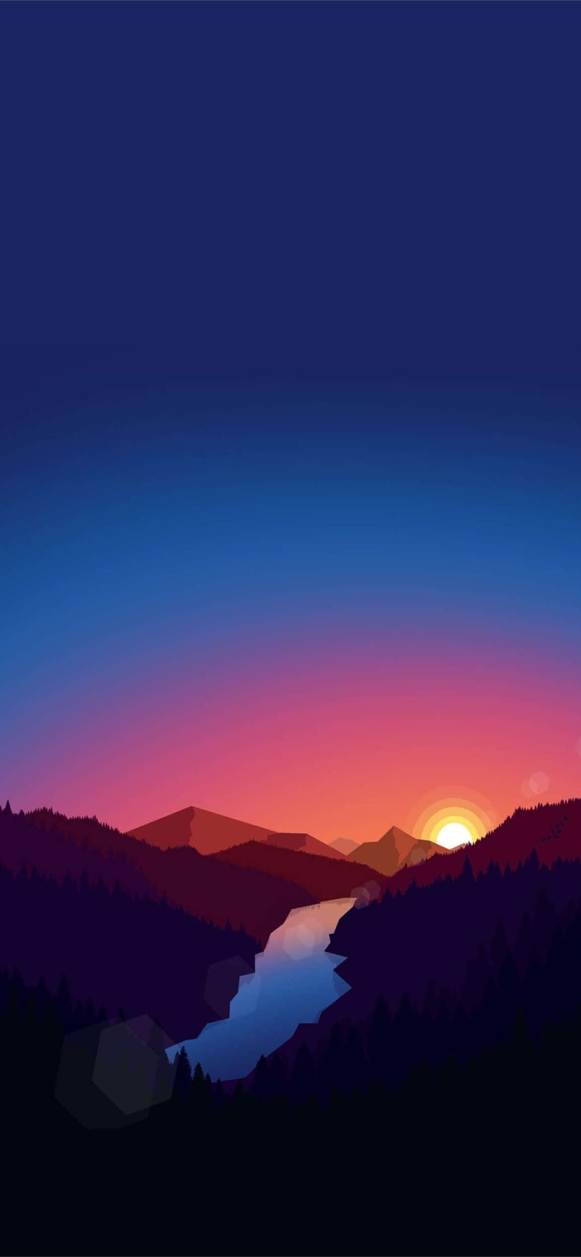 auringonlasku vuoristomaiseman yllä Taustakuvat