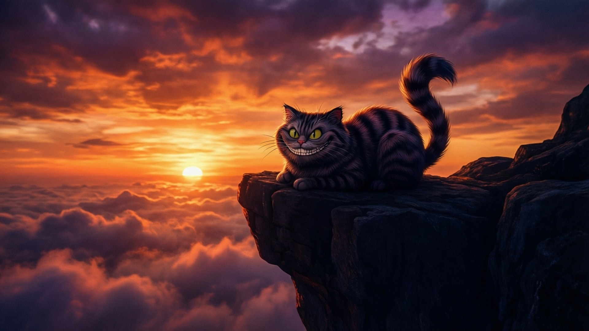 Auringonlaskun siluetti Taustakuvat