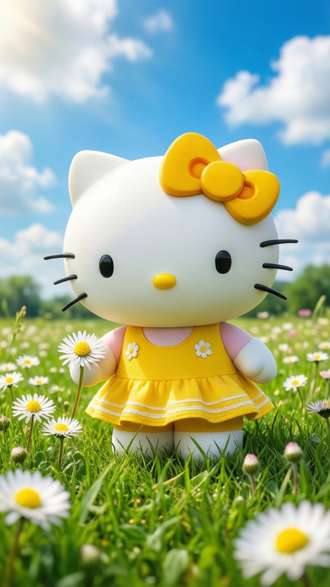 Aurinkoinen päivä Hello Kitty Taustakuvat