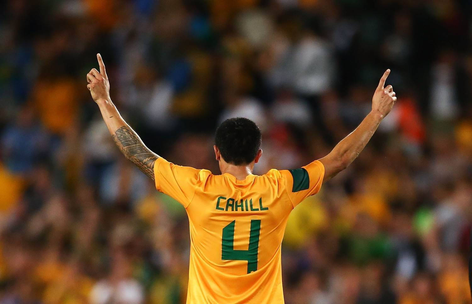 Australian jalkapallomaajoukkue Tim Cahill takakuva Taustakuvat