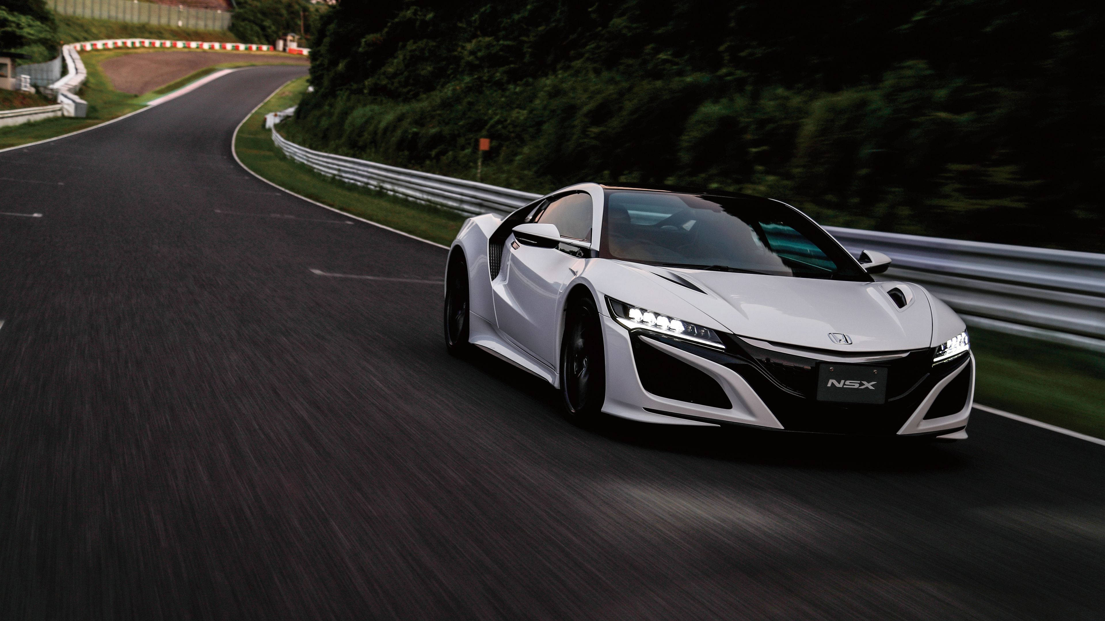 Auto 4K Helmivalkoinen Honda NSX Taustakuvat