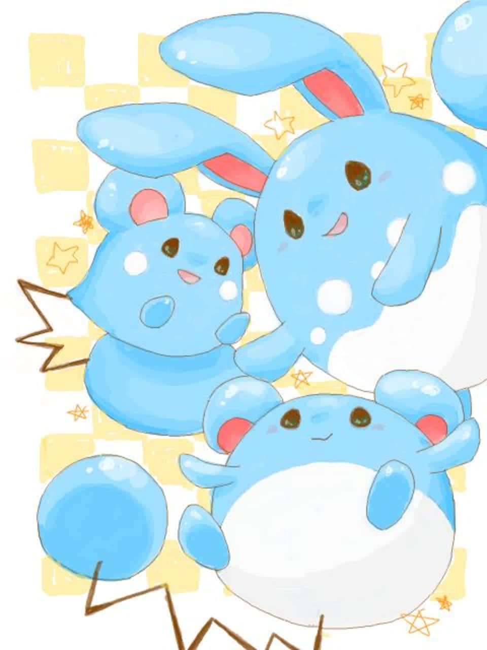 Azumarill keltaruudullinen Taustakuvat