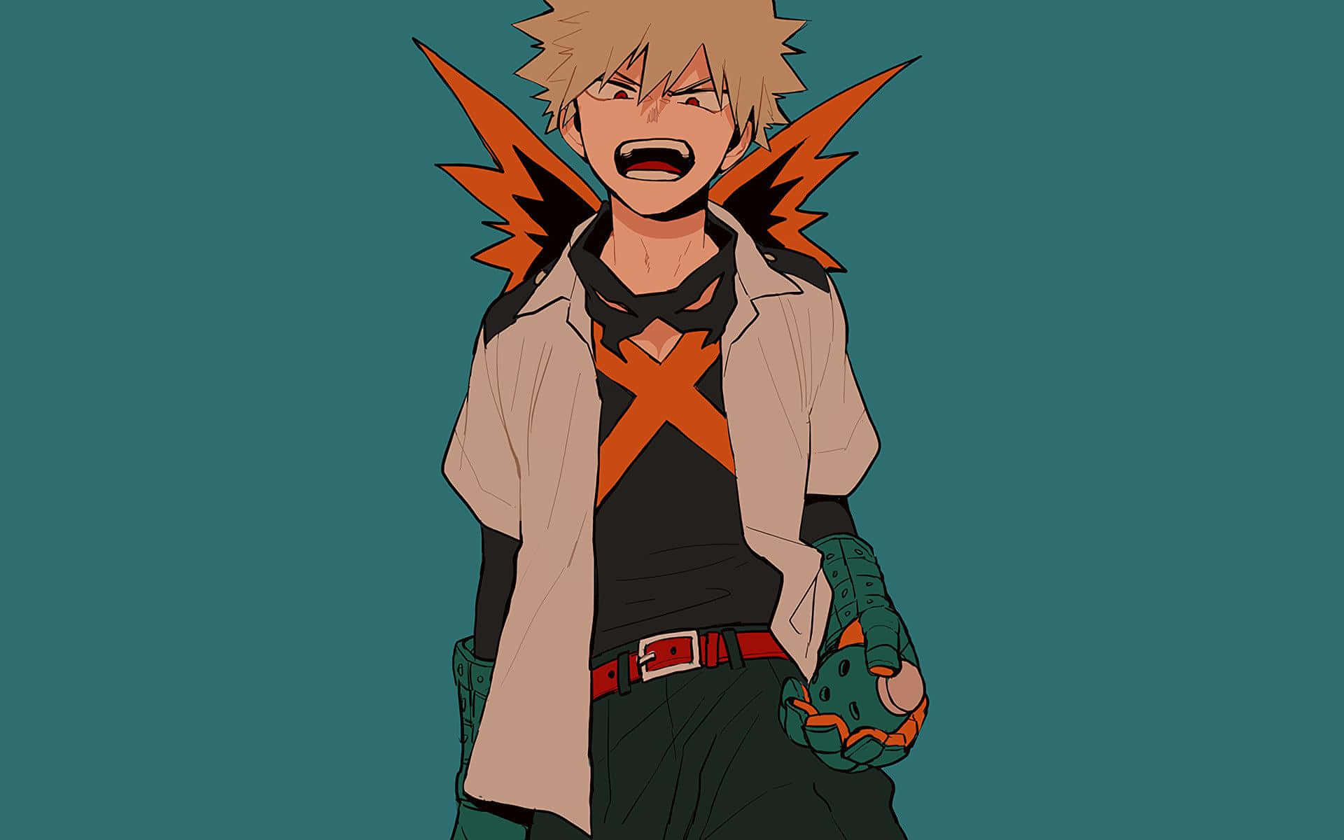 Bakugou esteettinen työpöytä vihreällä taustalla Taustakuvat