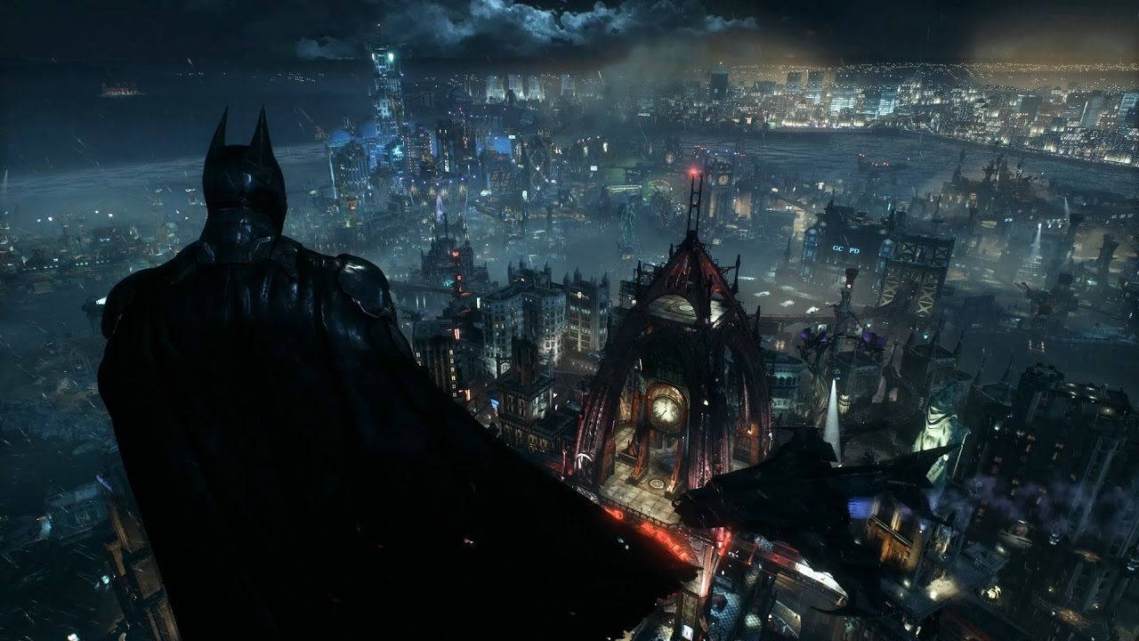 Batman katsomassa Gothamia taustakuva