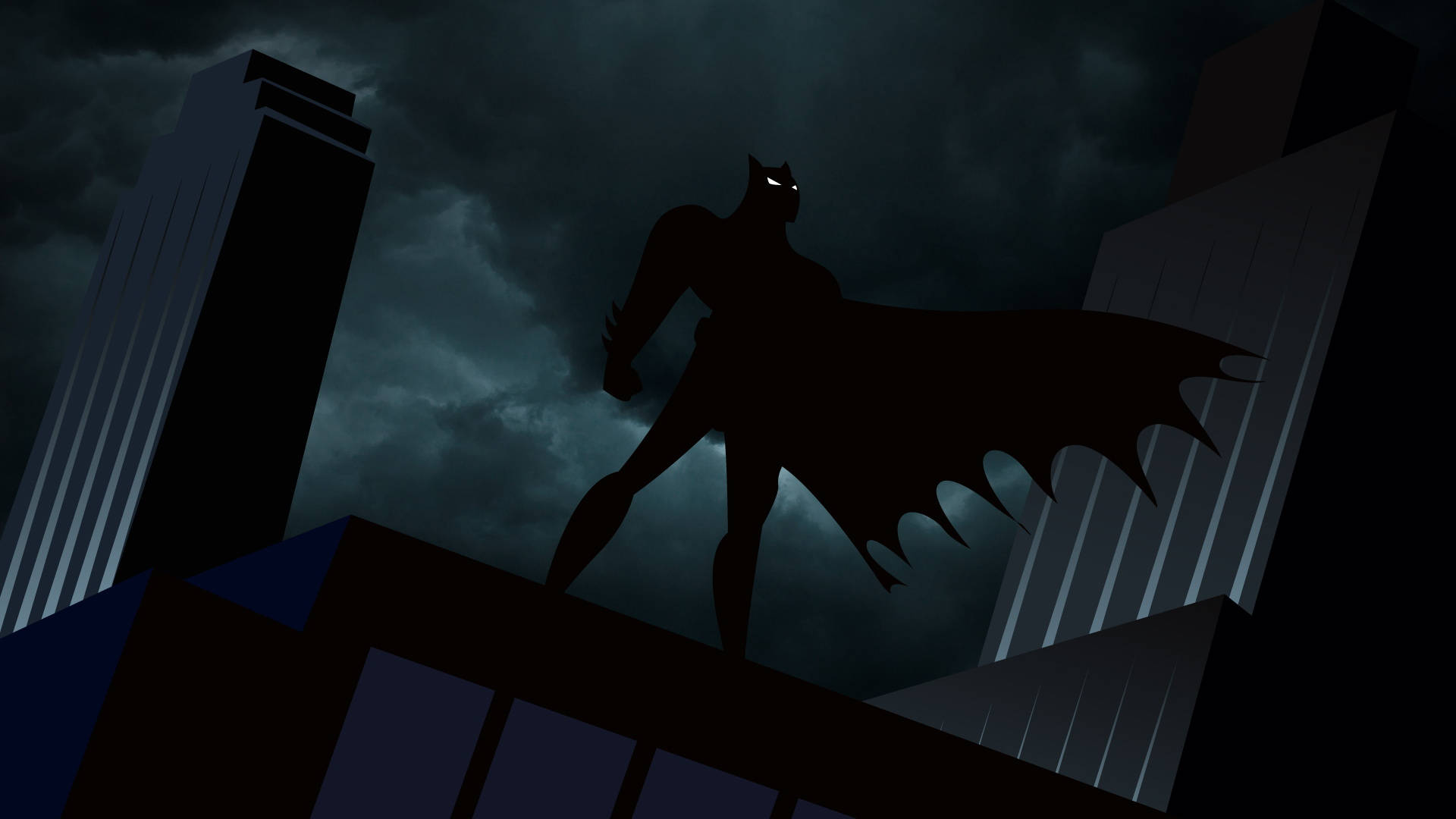 Batman-piirrossarjan siluetti -taustakuva
