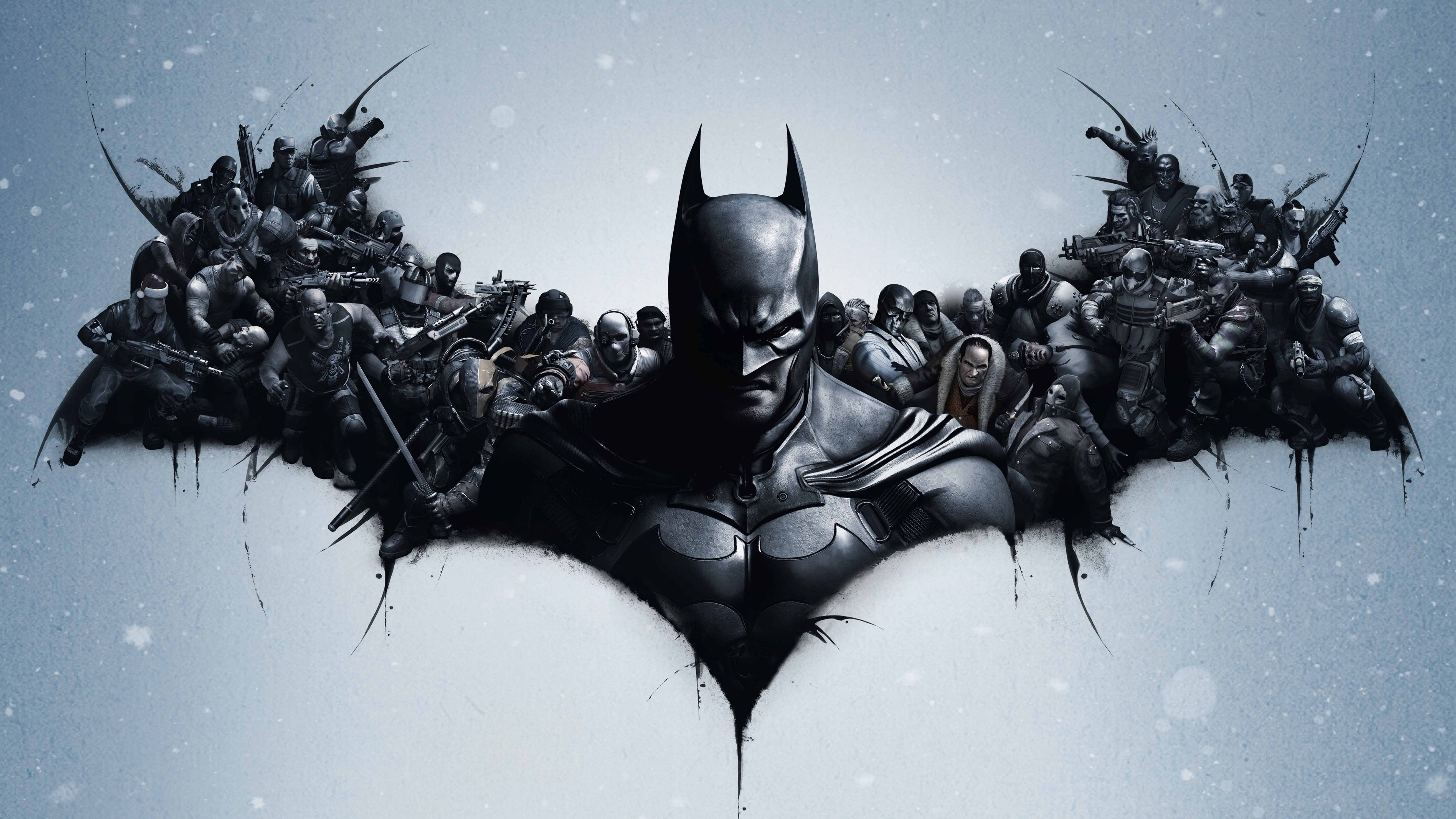 Batman Taiteellinen Logo Arkham City 4K Taustakuvat