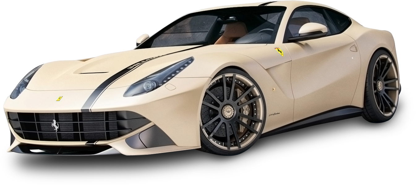 Beige Ferrari Supercar Sivukuva Taustakuvat