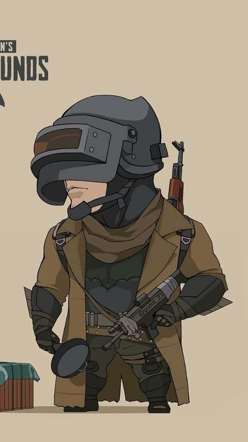 Beige-ruskea esteettinen animoitu Pixel 3 Playerunknown's Battlegrounds -tausta Taustakuvat