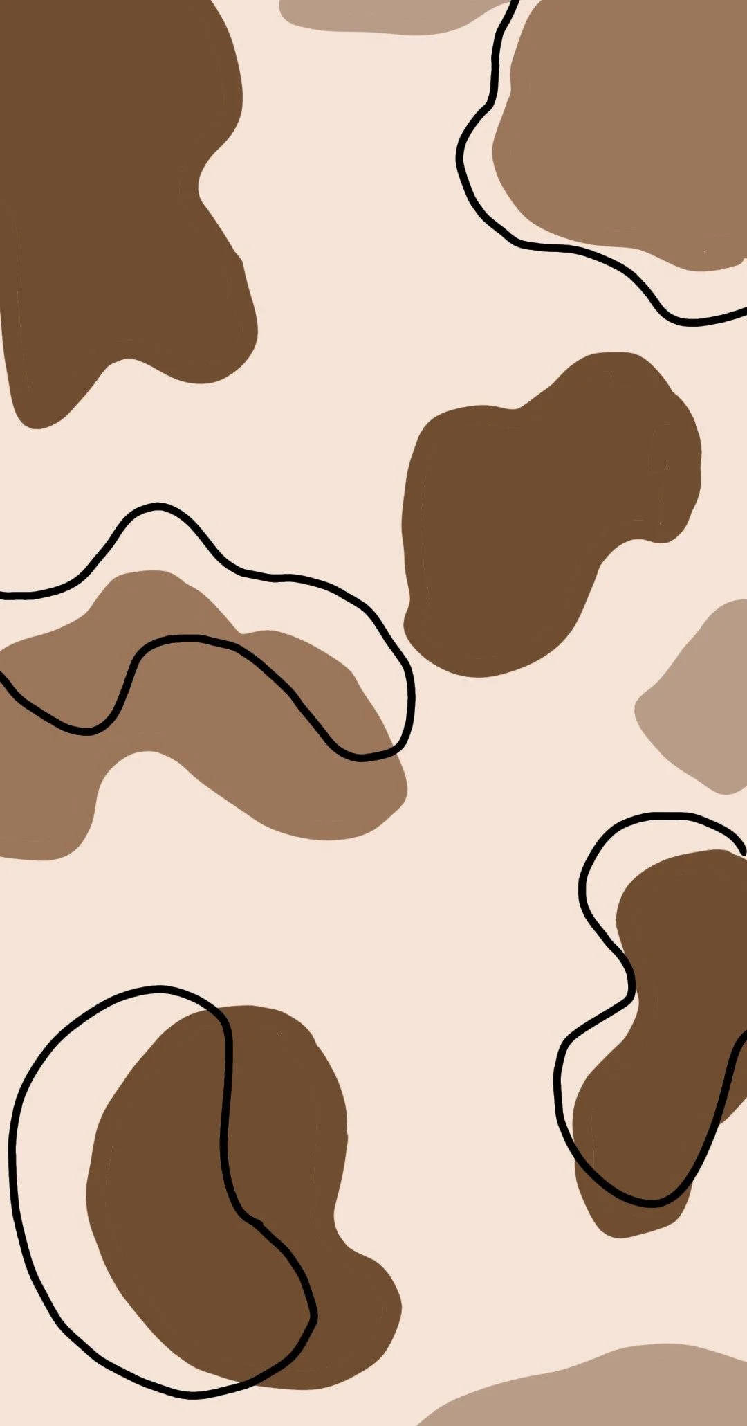 Beige Ruskea Esteettinen Lehmätaideteos Taustakuvat
