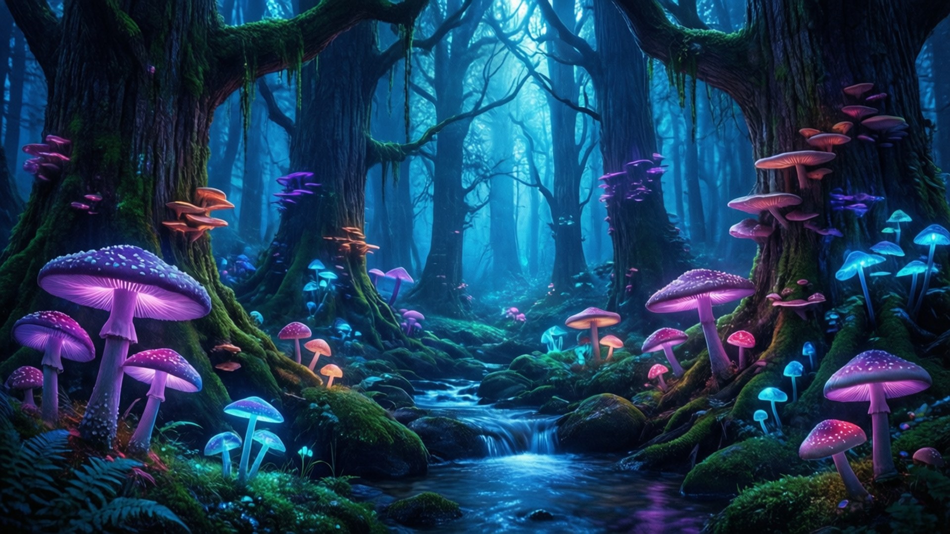 Bioluminesoiva metsä Taustakuvat