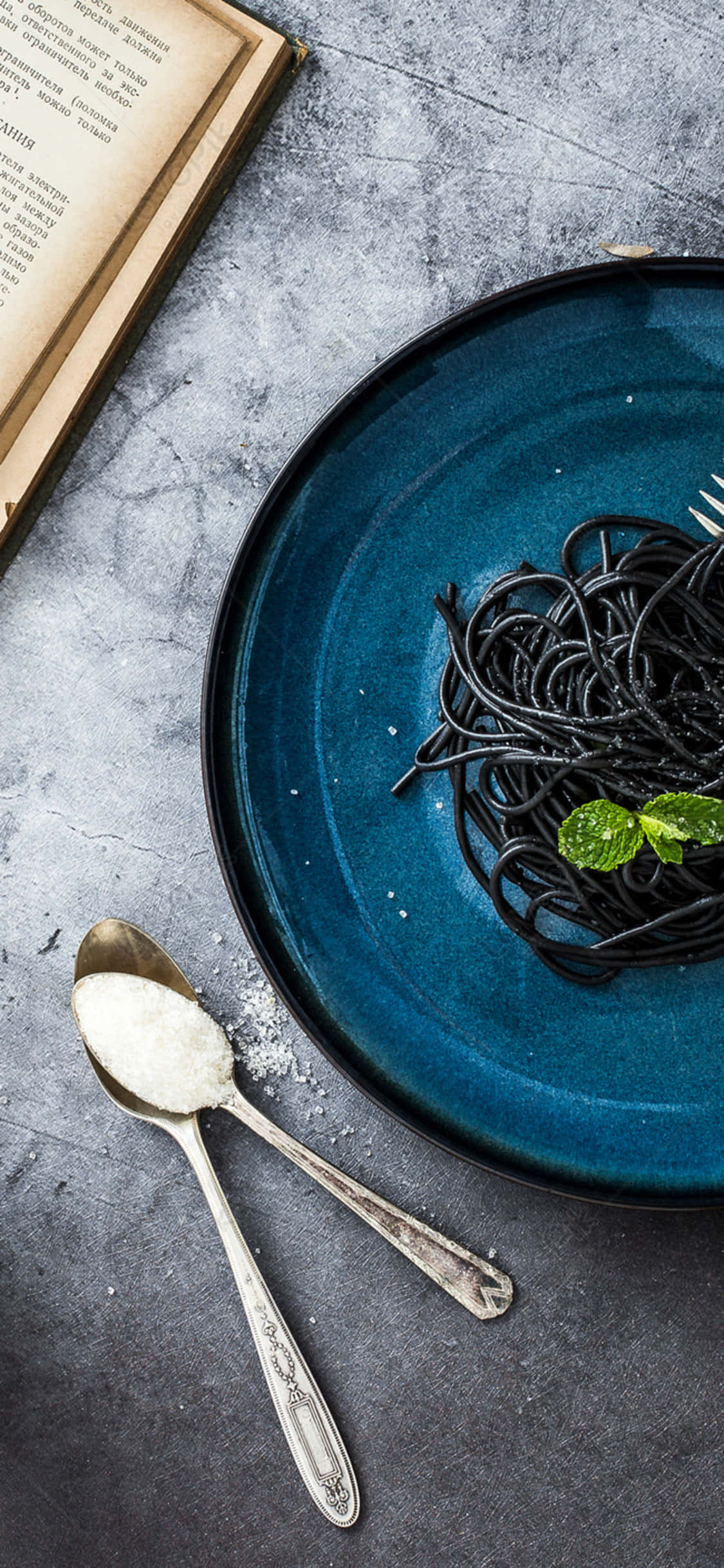 Black Pasta Noodles iPhone X Pasta Background Taustakuvat