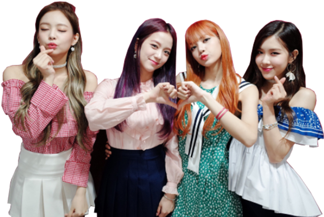 Blackpink-jäsenet tekevät söpöjä eleitä Taustakuvat