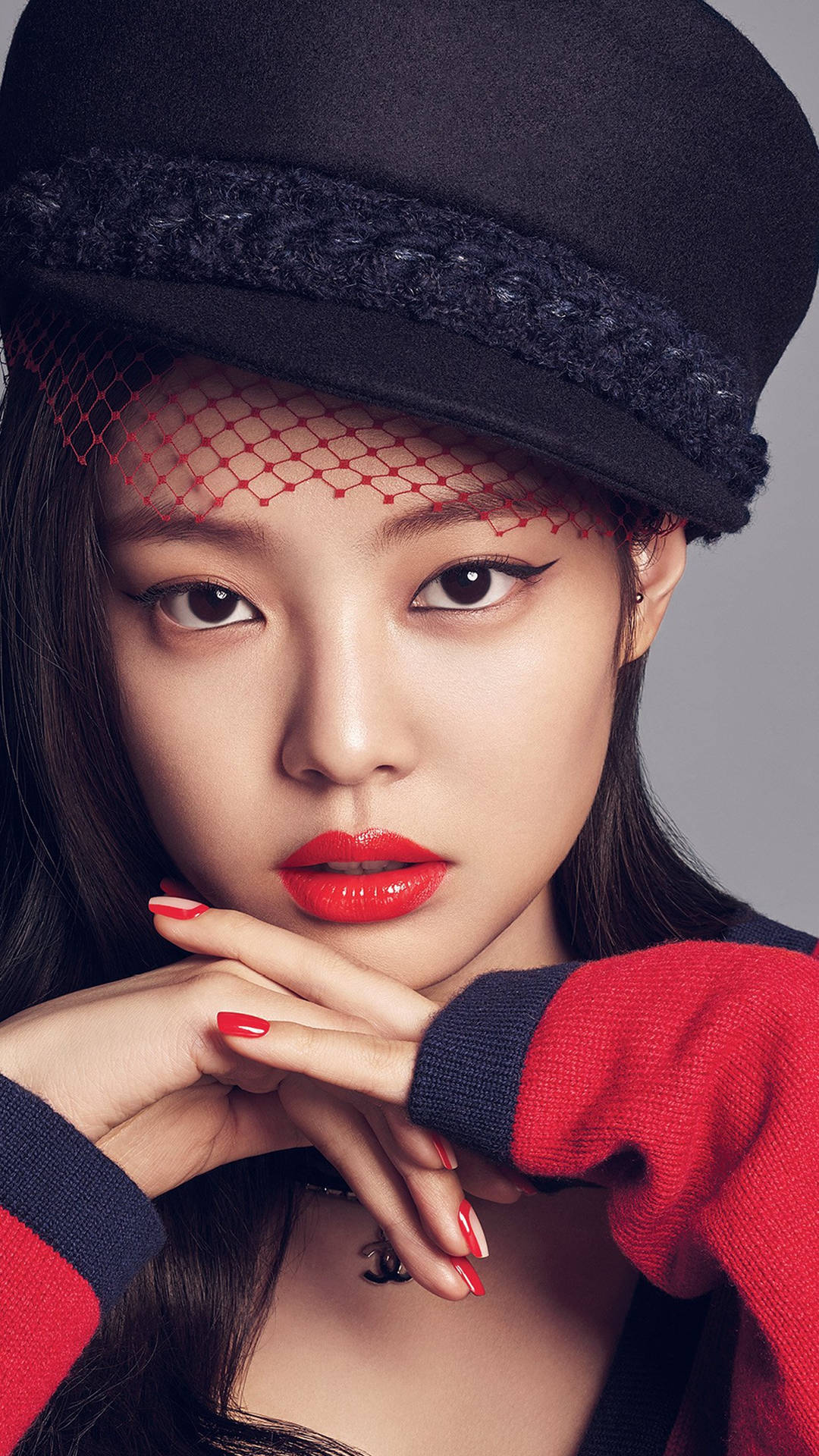 Blackpink Jennie Punaisessa Huulipunassa Taustakuvat