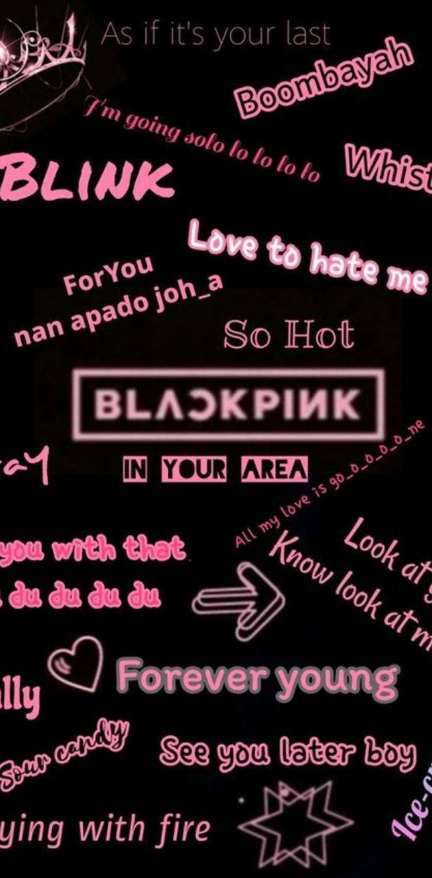Blackpink-logo kappaleiden nimillä Taustakuvat