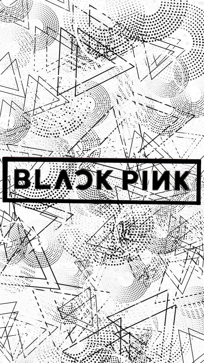 Blackpink-logo mustavalkoisella taustalla Taustakuvat