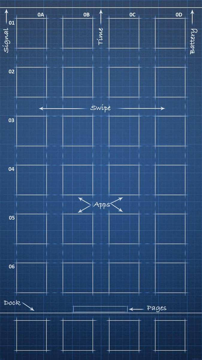 Blueprint iPhone SE Taustakuvat