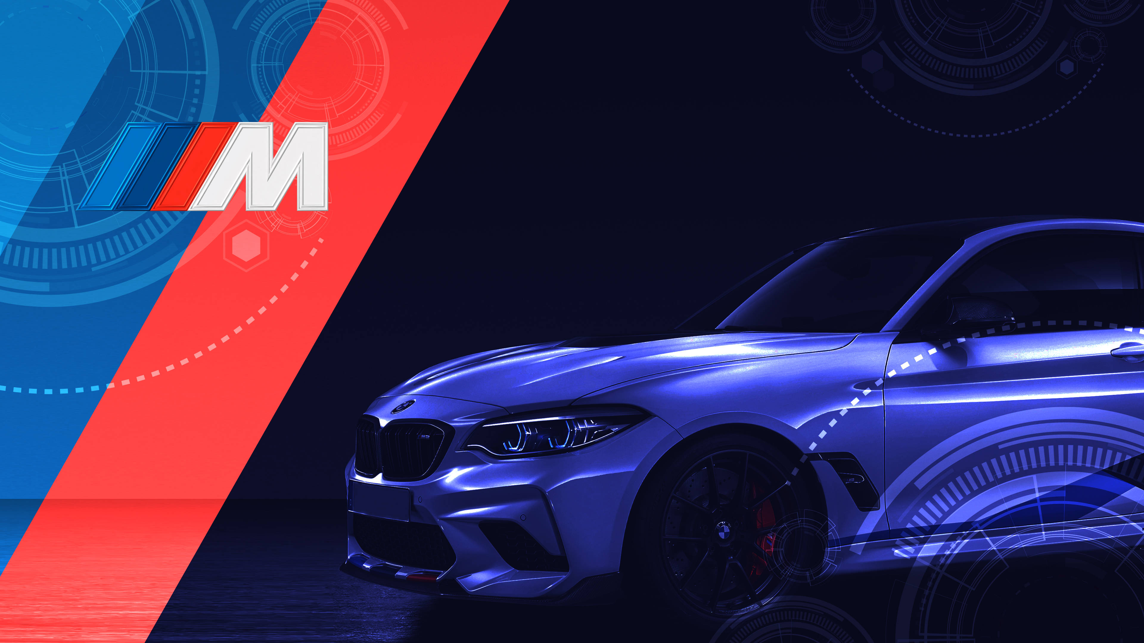 BMW M -logo indigosininen auto Taustakuvat