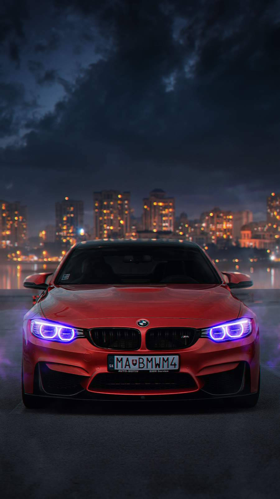 BMW M4 Kaupunkimaisema iPhone Auto Taustakuvat