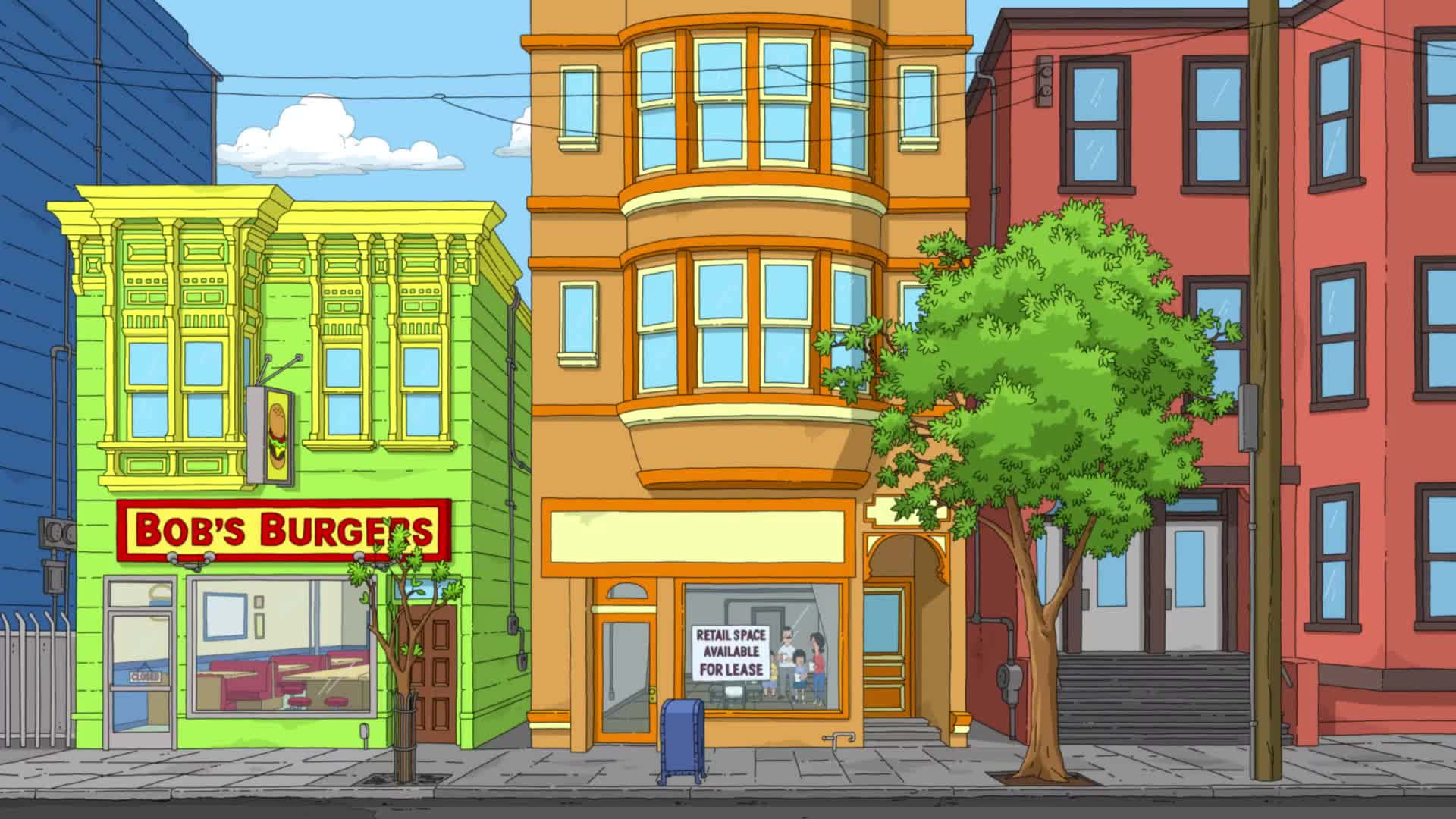 Bob's Burgers - Taustakuva viereisen kaupan vieressä Taustakuvat