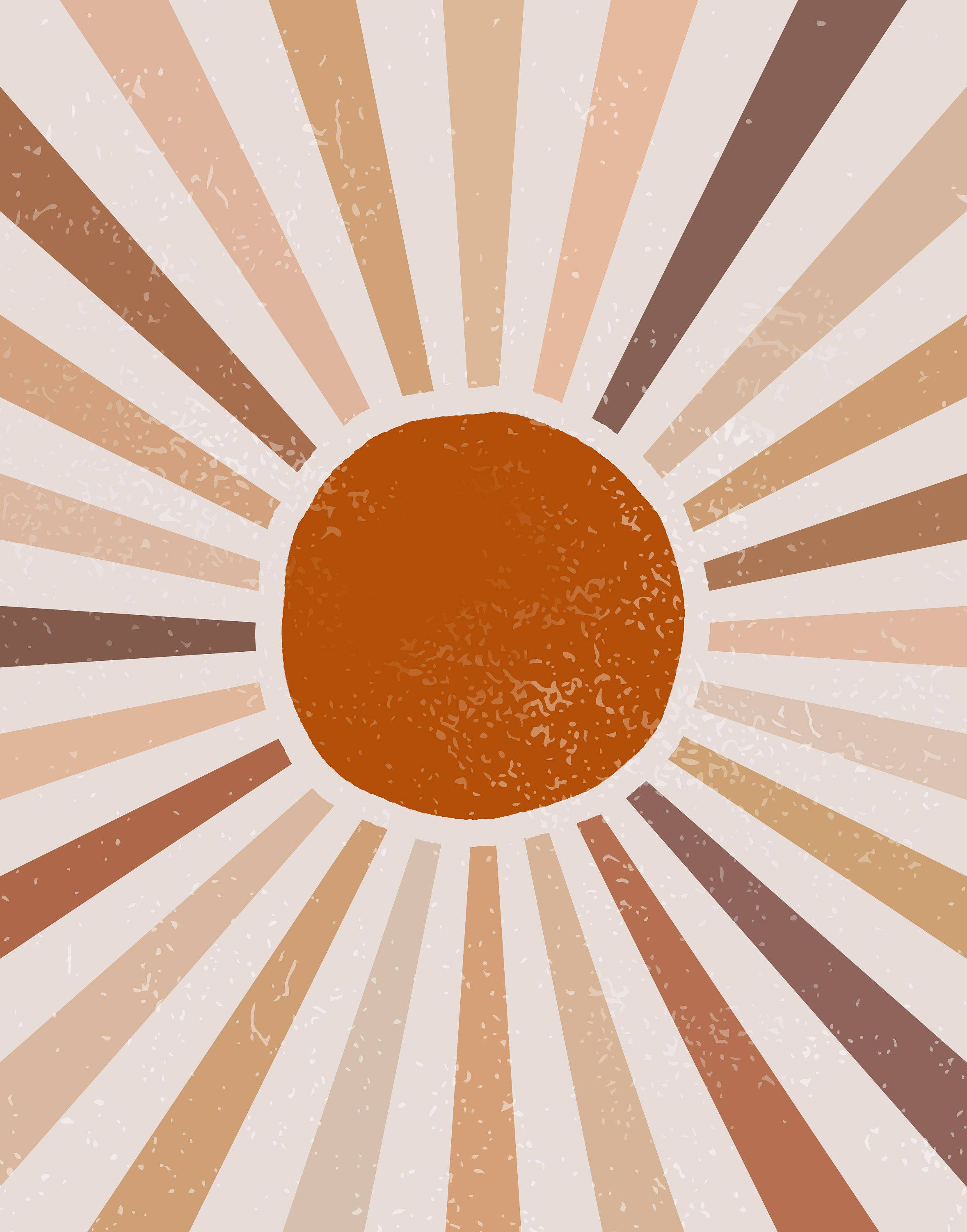 Boho-esteettinen aurinko neutraaleilla väreillä Taustakuvat