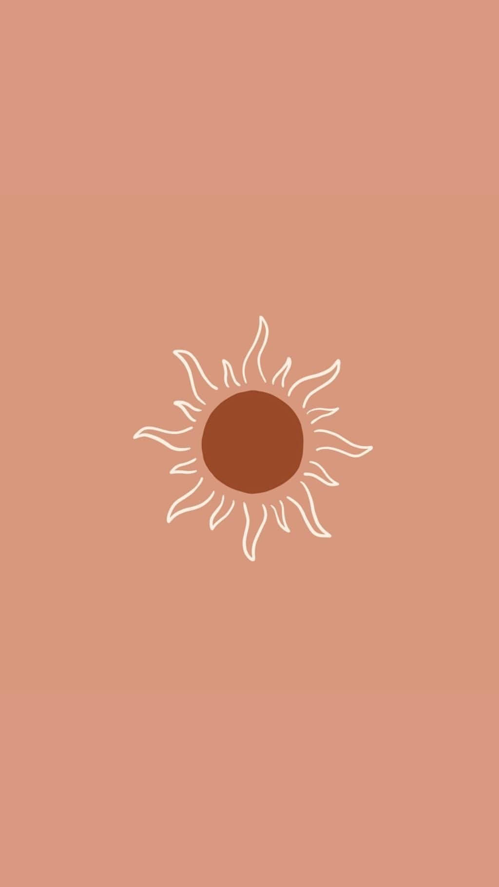 Boho-henkinen valkoinen aurinko ääriviivoin Taustakuvat