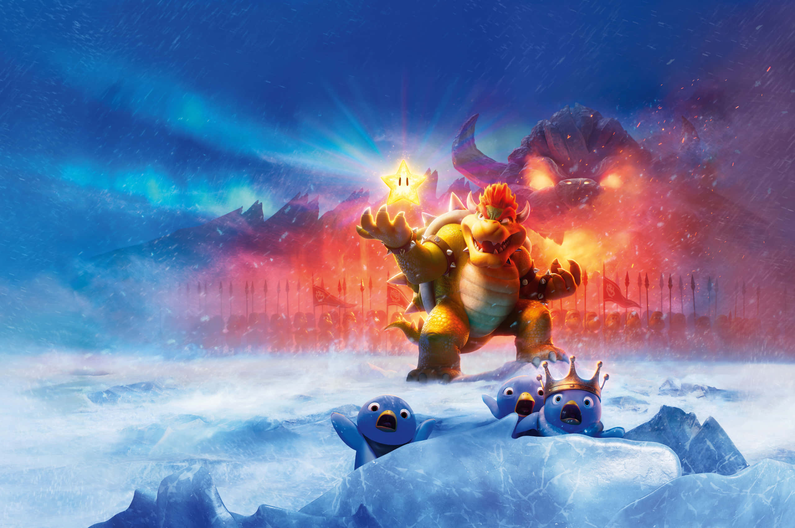 Bowser, Koopien kuningas, hallitsee Sienivaltakuntaa Taustakuvat