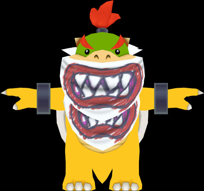 Bowser-piirroshahmo avoin suu Taustakuvat