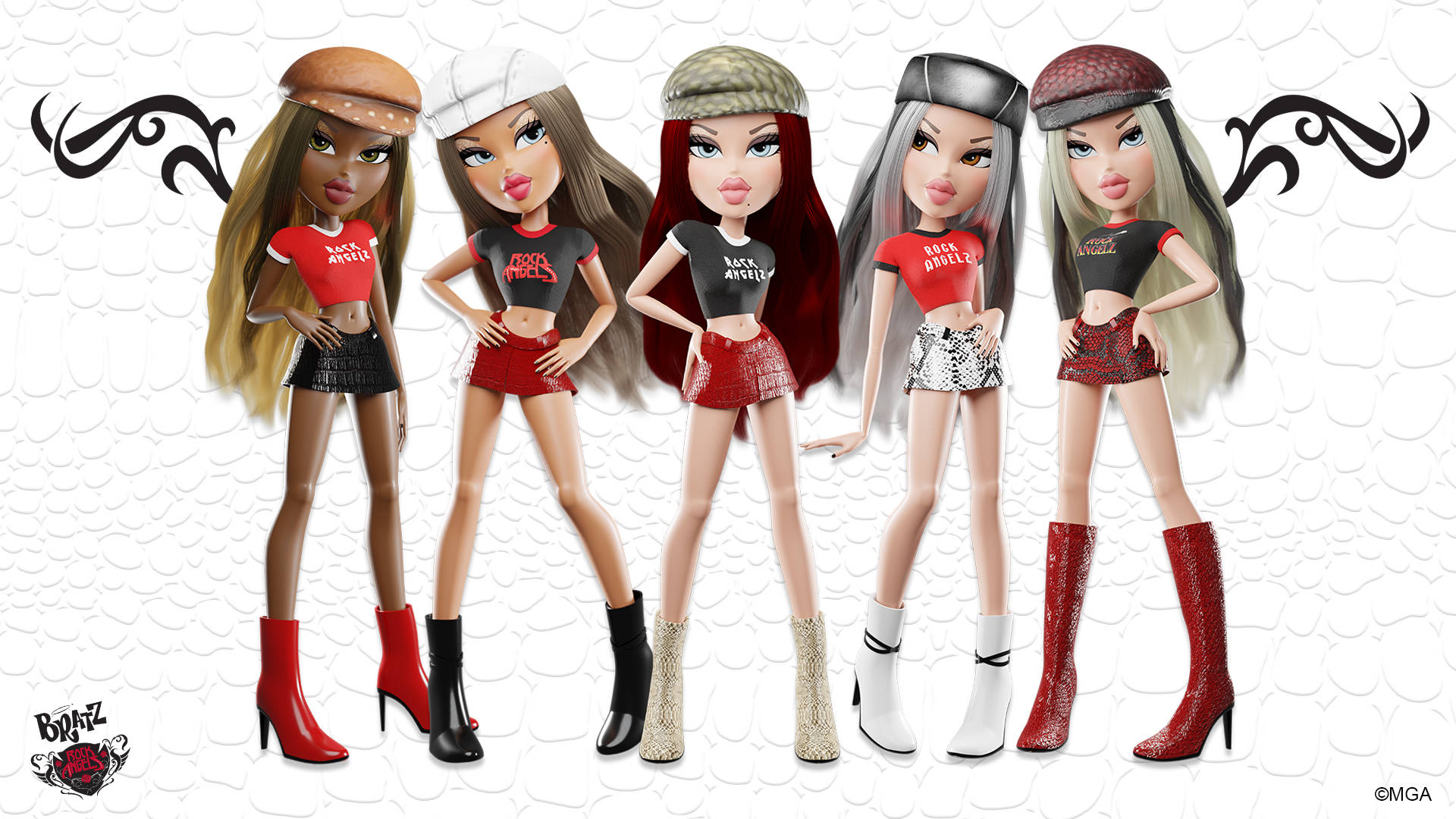 Bratz-estetiikan mallit lippalakilla Taustakuvat