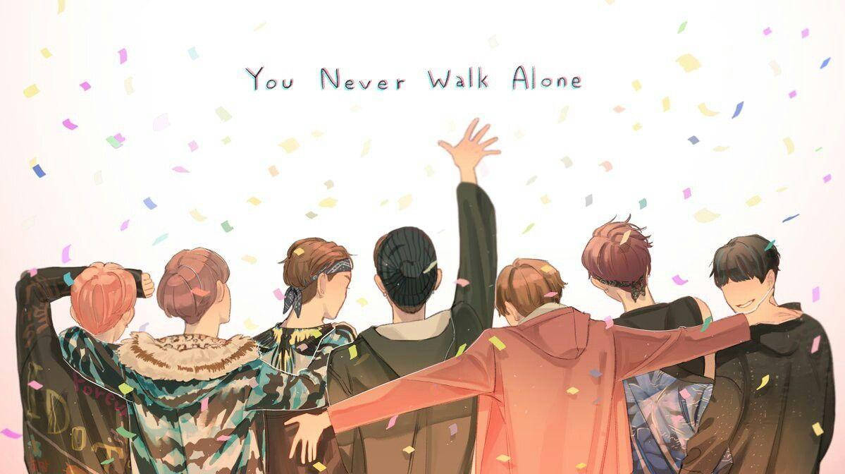 BTS Anime You Never Walk Alone -kannettavan taustakuva Taustakuvat