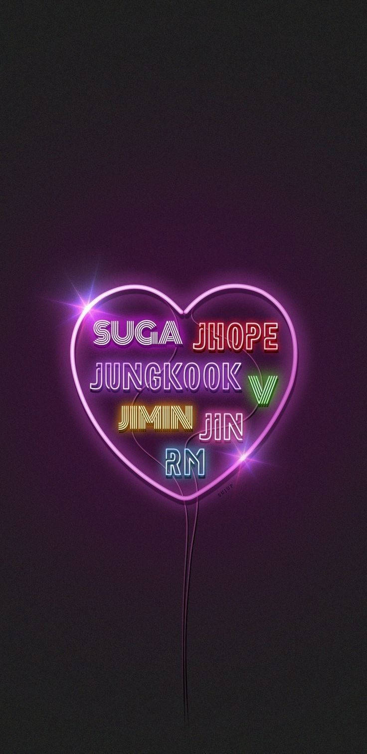 BTS esteettinen neon-taide Taustakuvat