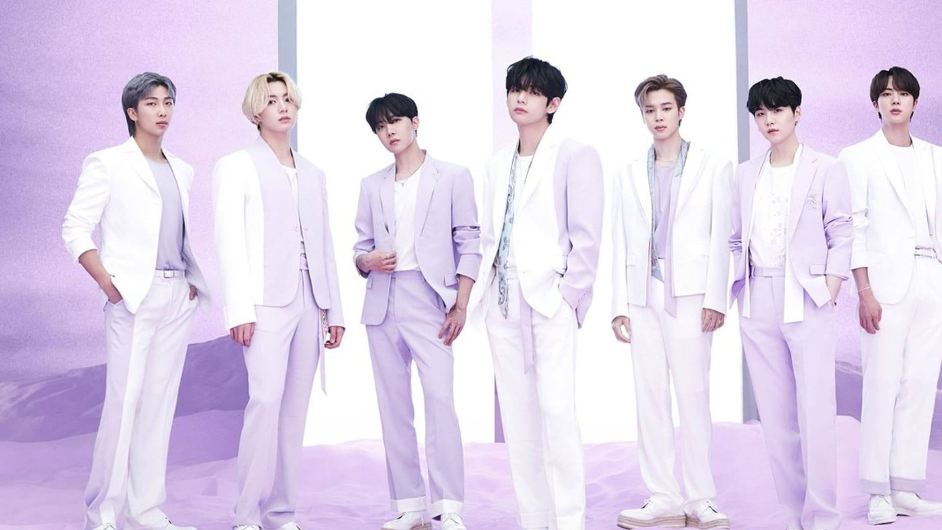 BTS K-Pop Pastellilila Taustakuvat