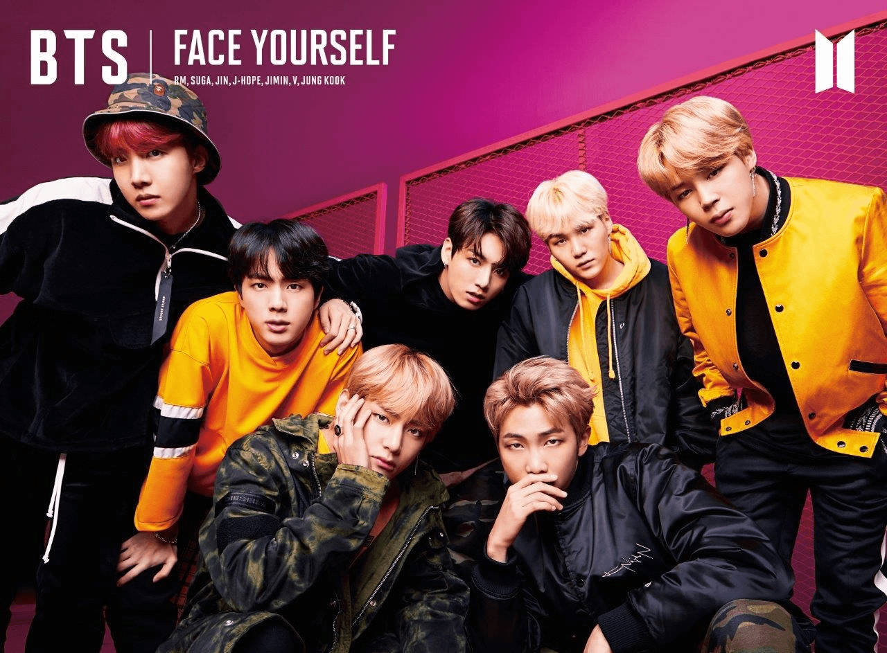 BTS-poikabändin jäsenet V, Jungkook, Jimin, Suga, Jin, RM ja J-Hope.