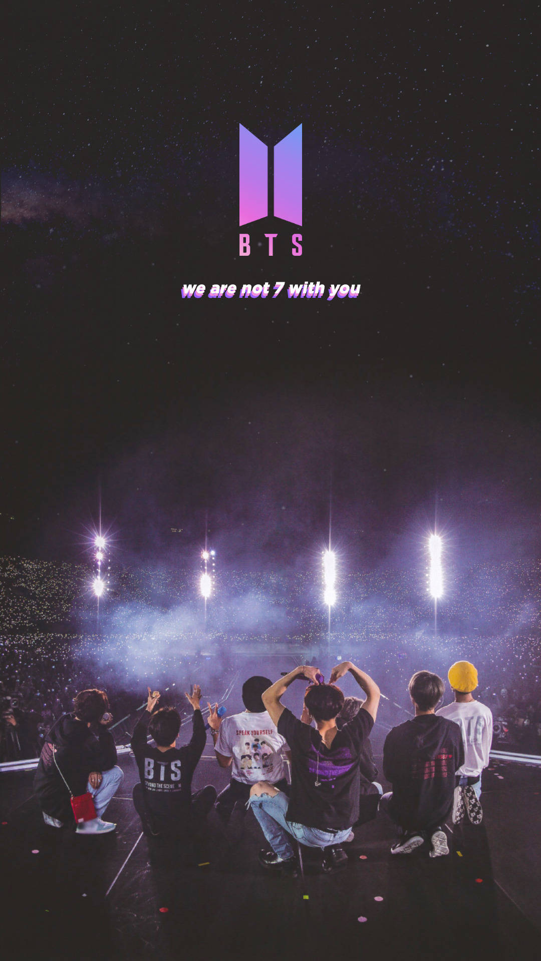 BTS-konsertti We Are Not Seven Without You Taustakuvat