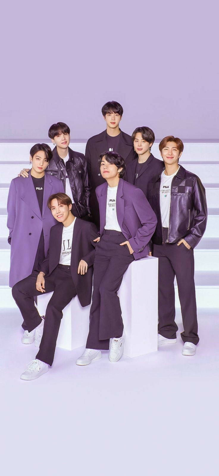 BTS-kuvaussessio violetti estetiikka Taustakuvat