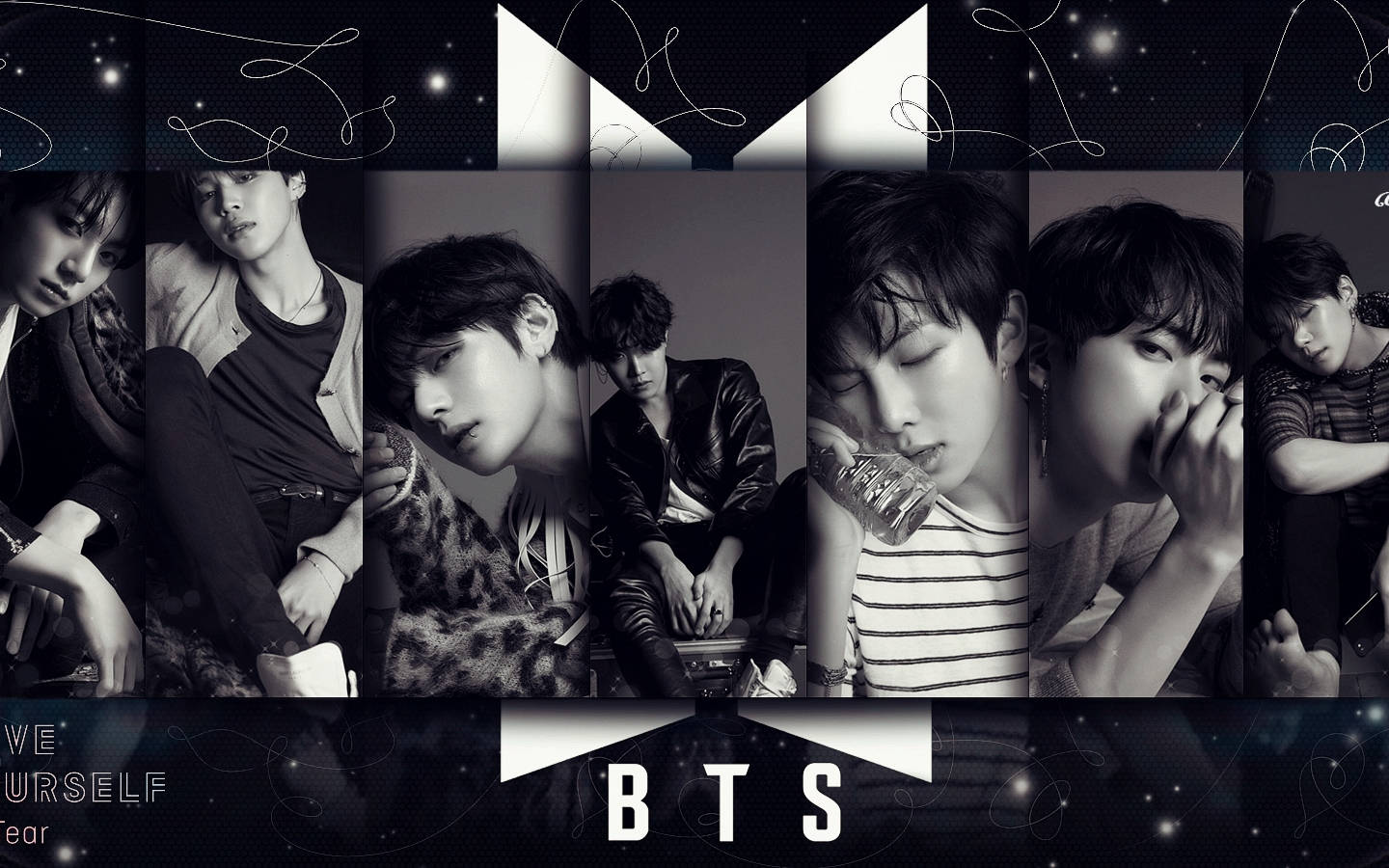 BTS-logo Love Yourself Tear -taustakuvassa Taustakuvat