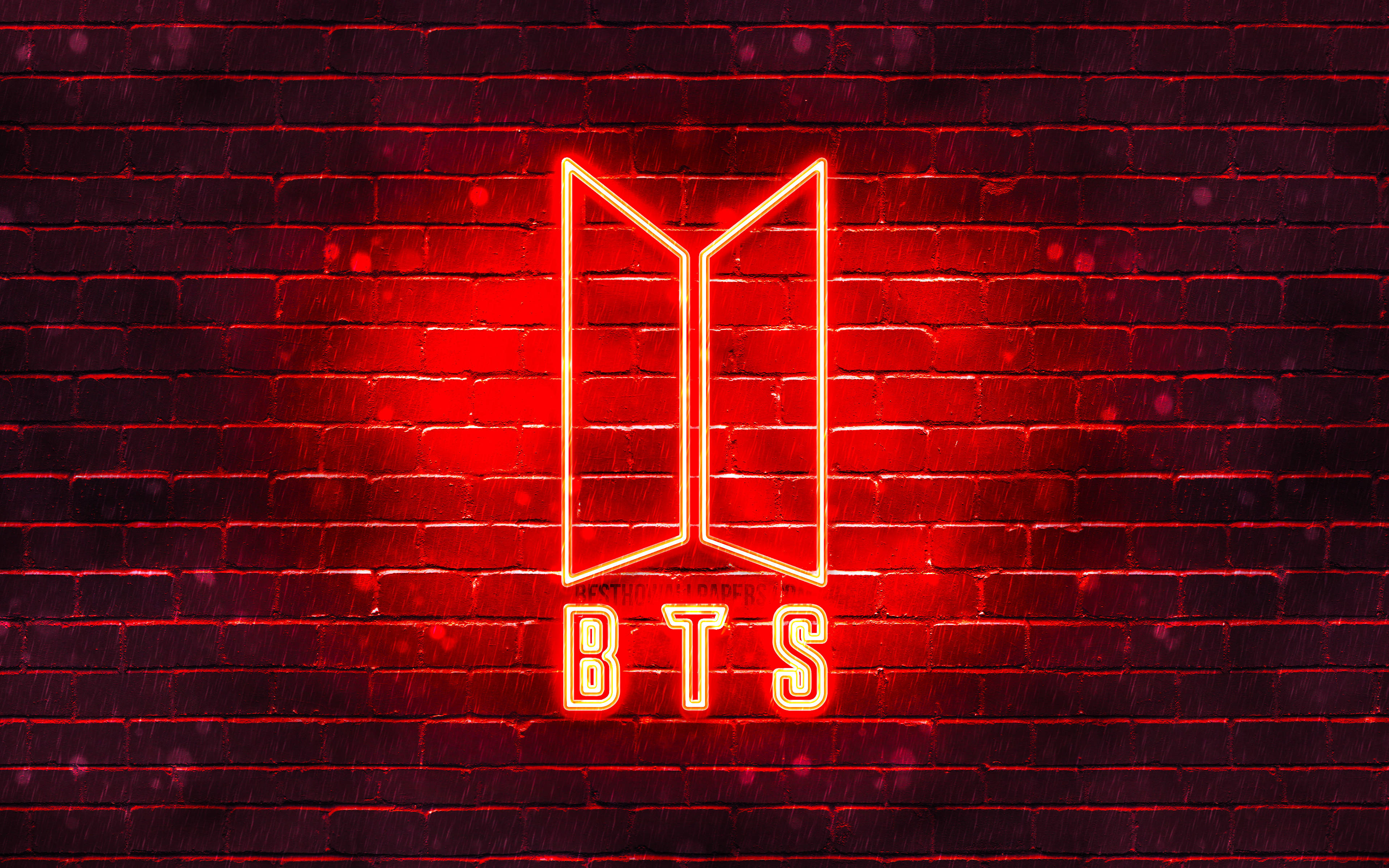 BTS-logo neonpunaisena Taustakuvat