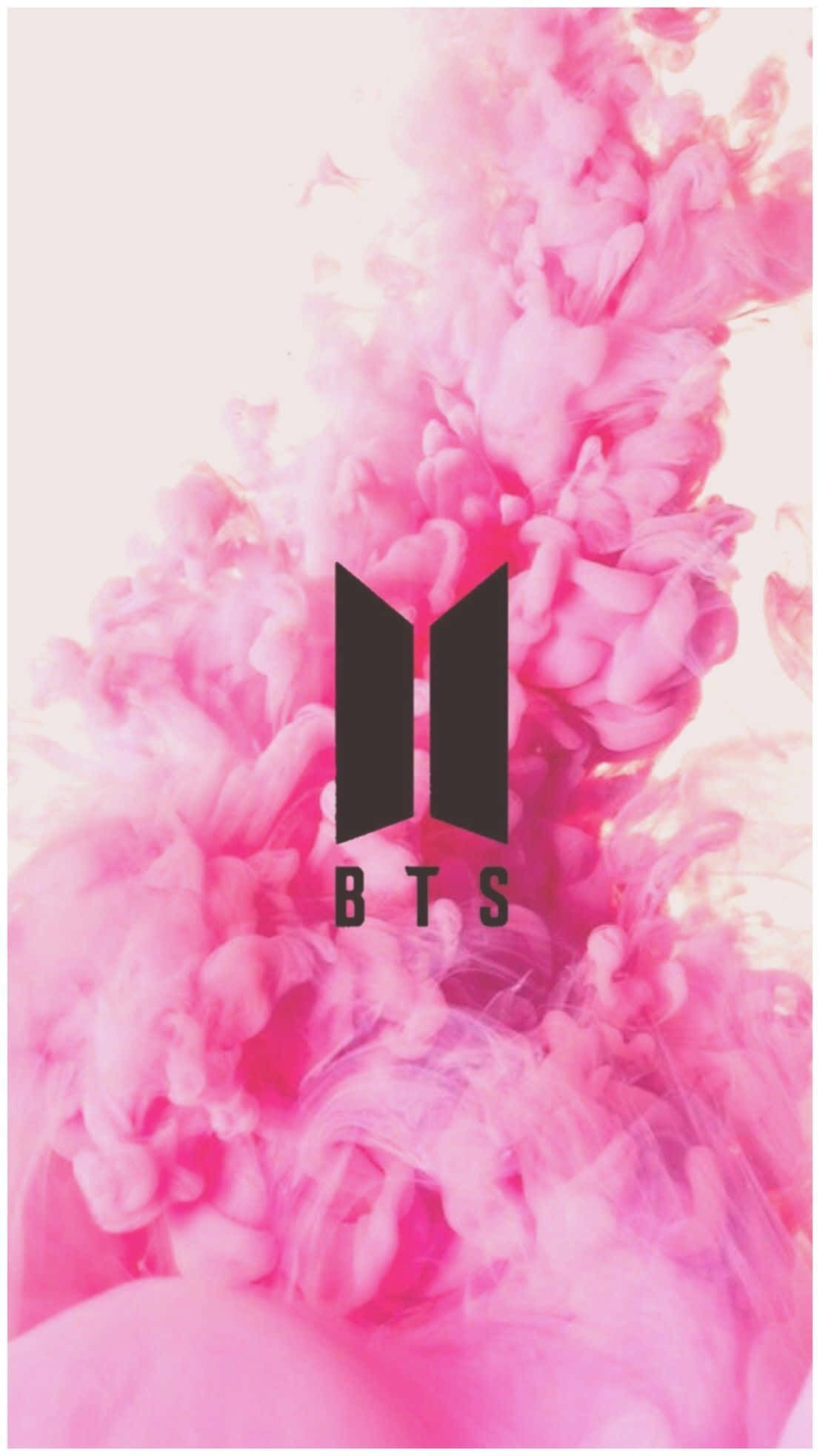 BTS-logo vaaleanpunainen savu söpö tyttömäinen iPad Taustakuvat