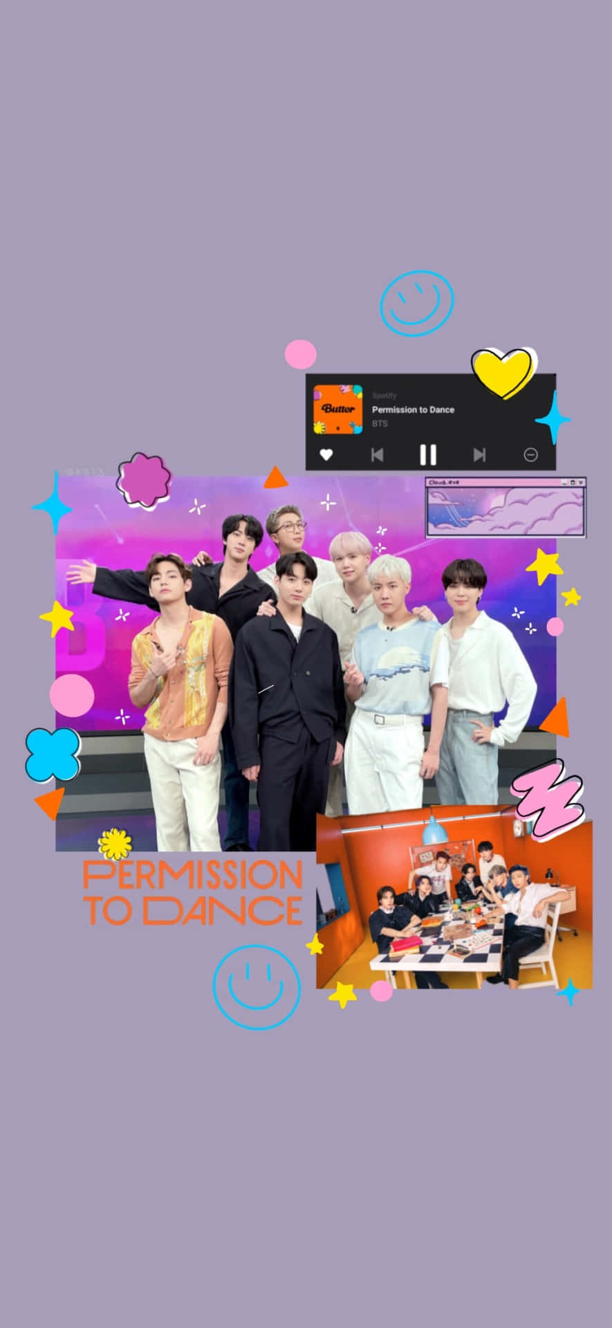 BTS:n Permission to Dance -debyyttialbumin kansi Taustakuvat