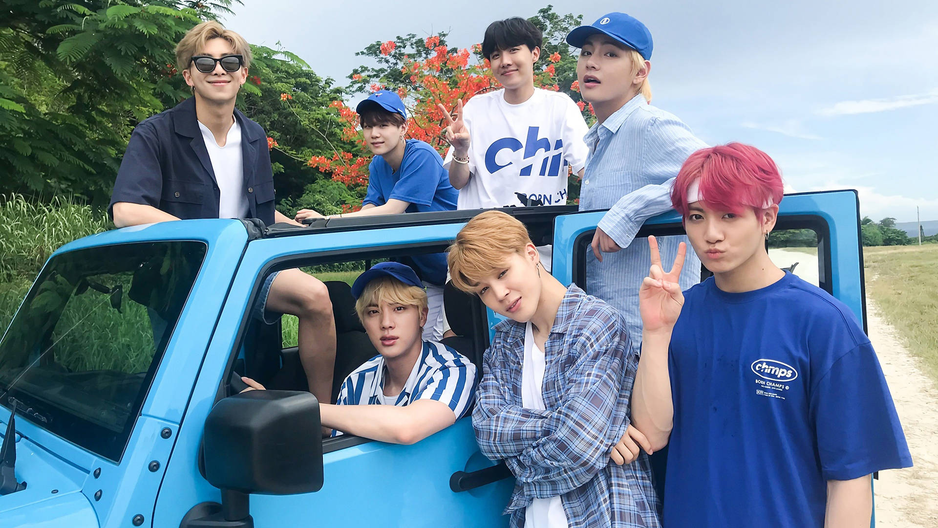 BTS-ryhmäkuva Saipanilla Taustakuvat