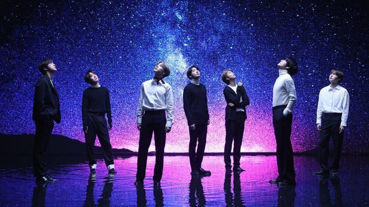 BTS tähtitaivaan alla työpöytätaustakuva Taustakuvat