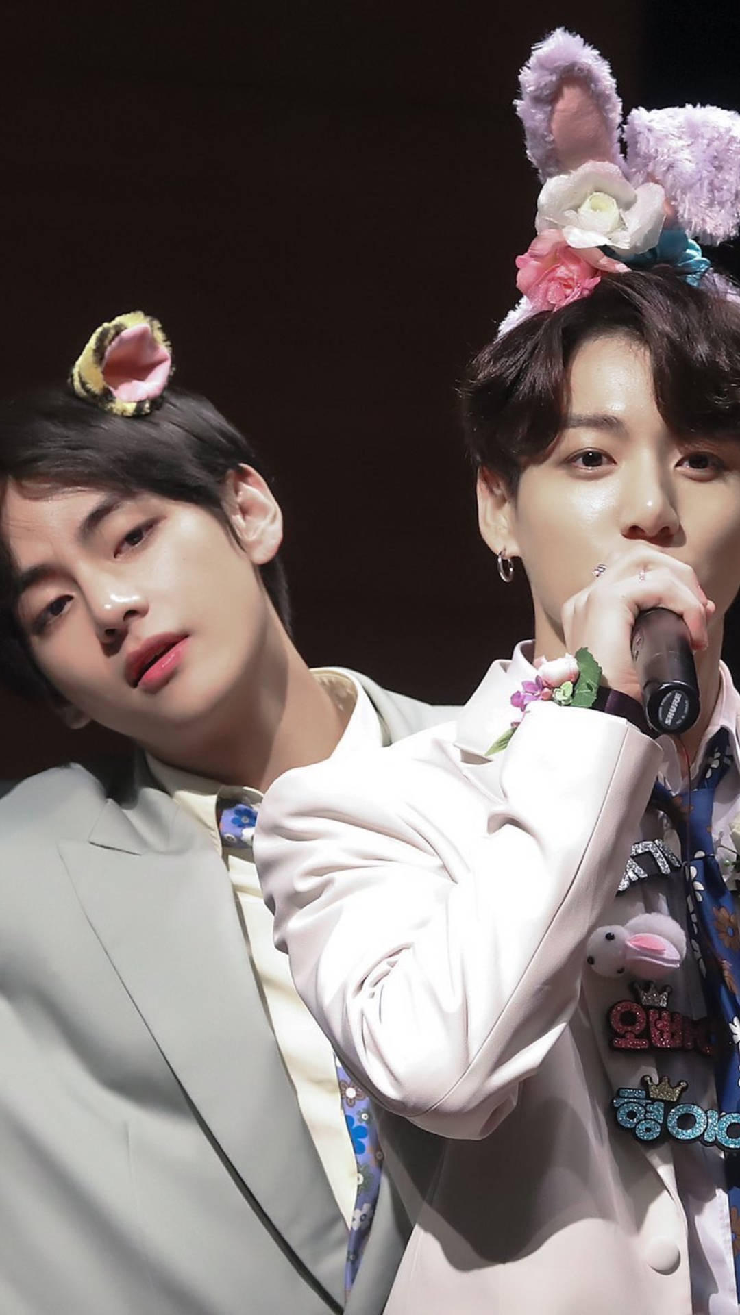 BTS V Jungkook Söpöt Päänauhat Taustakuvat