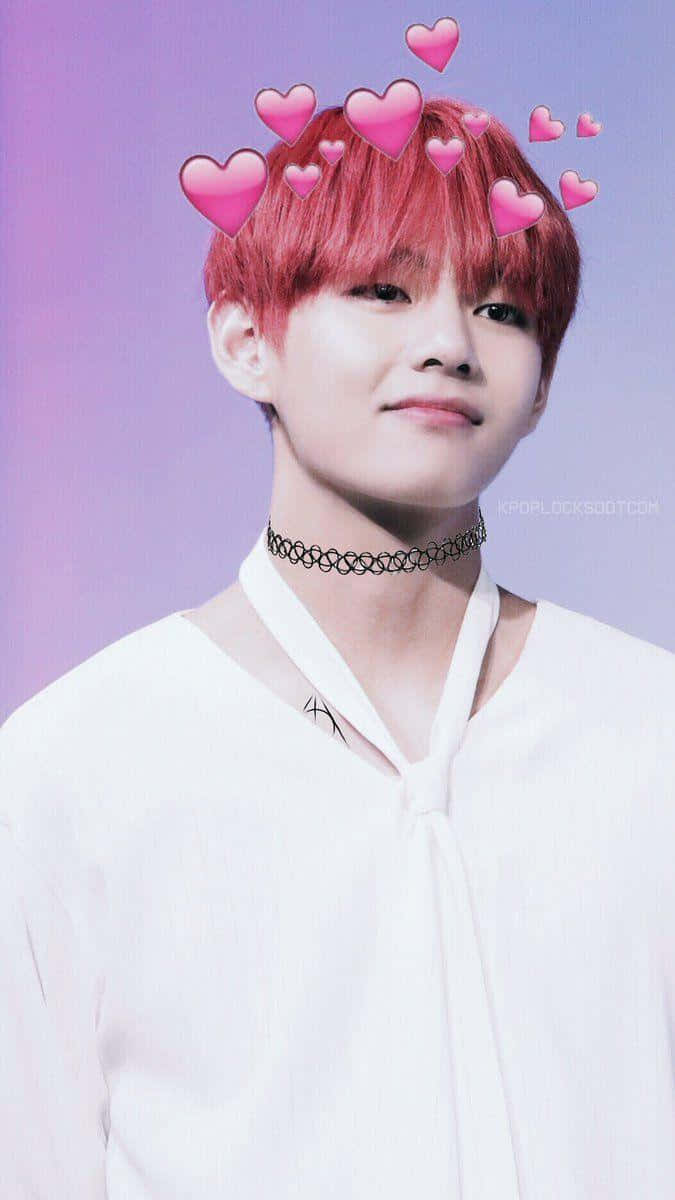 Bts V komeana ja poseeraamassa kameralle Taustakuvat