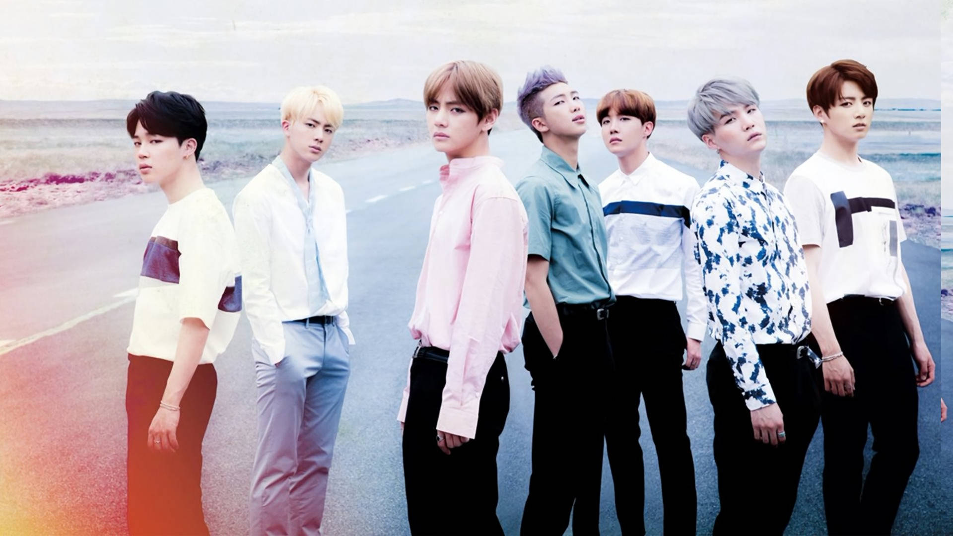 BTS yhdessä tiellä Taustakuvat