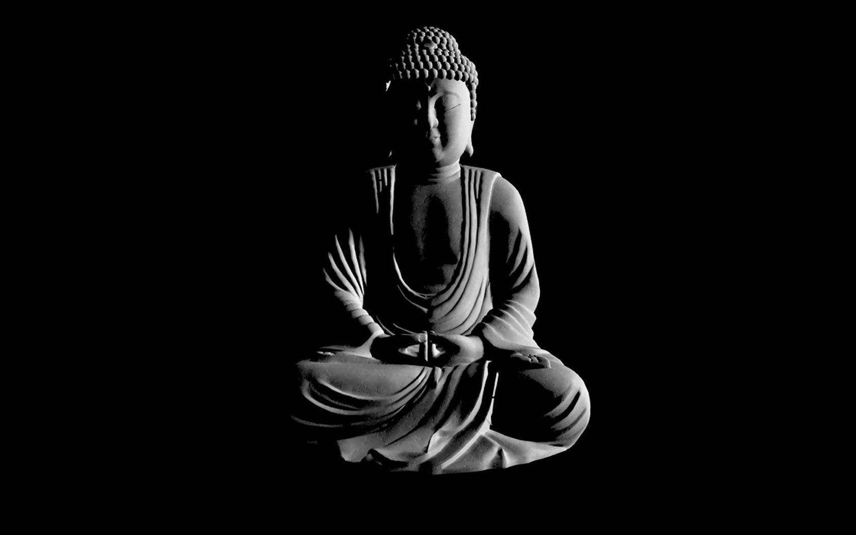 Buddha 3D harmaa hahmo Taustakuvat