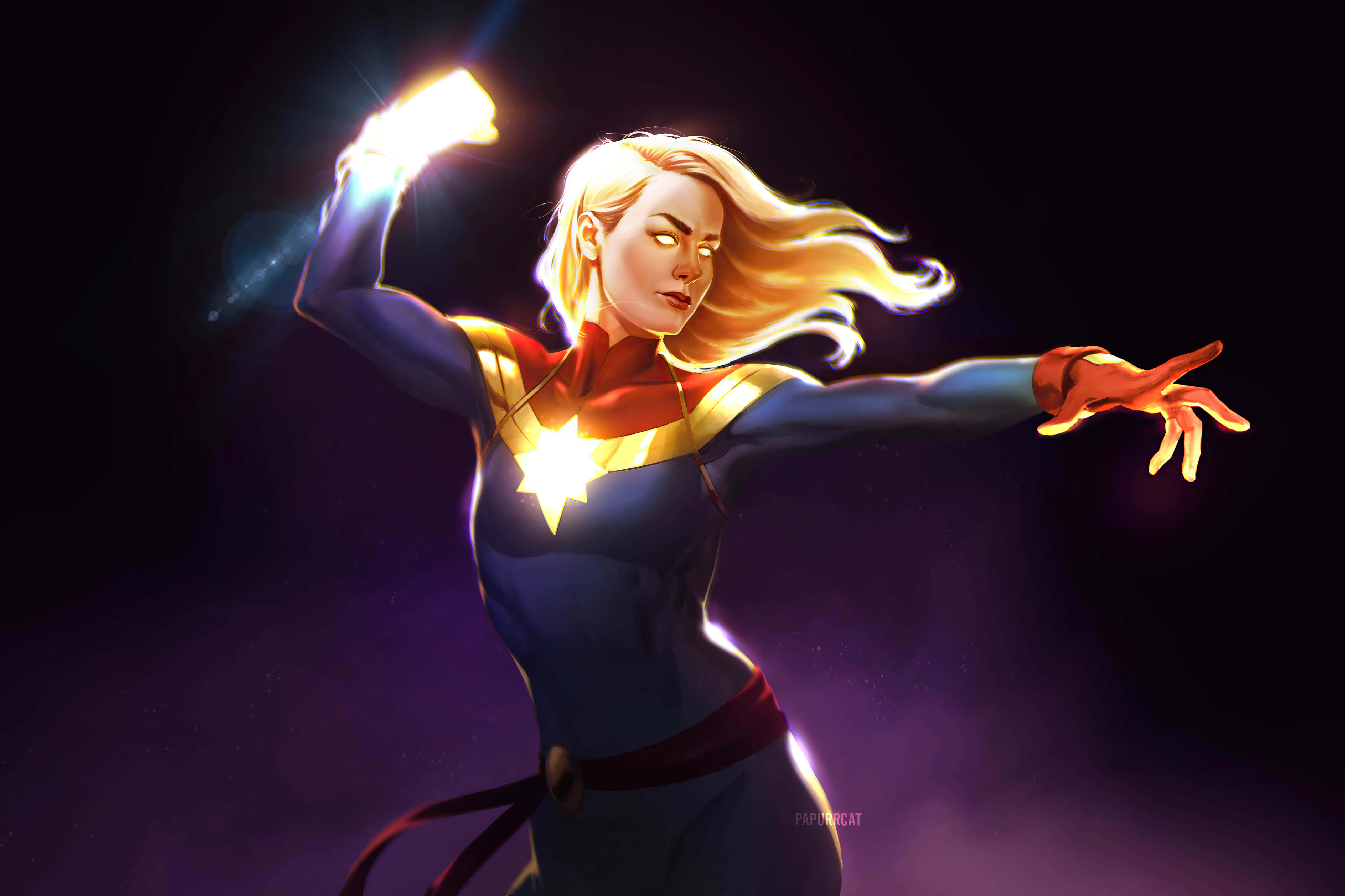 Captain Marvel - S supersankari Carol Danvers -tausta Taustakuvat
